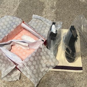 Tory Burch MILLER 50MM LUG SOLE BOOTIES IN PERFECT BLACK / PERFECT BLACK